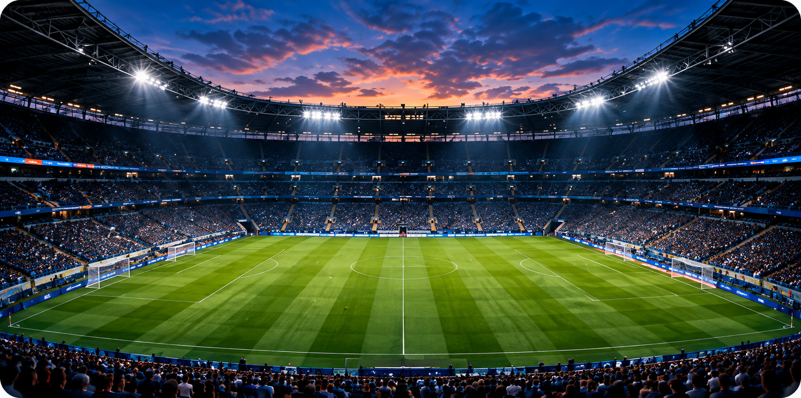 Football stadium before a sporting event begins